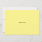 Gele Waterverf Rozen en pony's Bedankkaart (Achterkant)