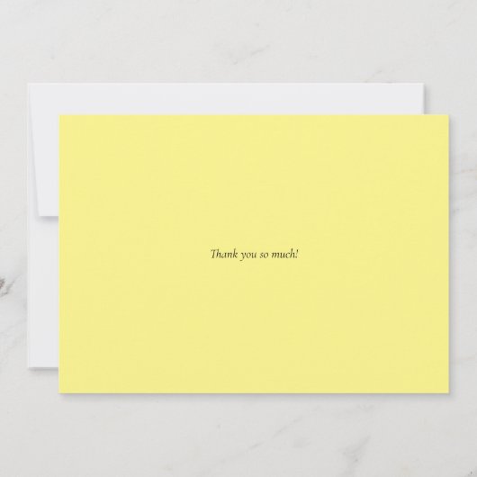 Gele Waterverf Rozen en pony's Bedankkaart (Achterkant)