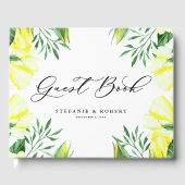 Gele Waterverf Rozen en volkshuisvesting Gastenboek (Voorkant)