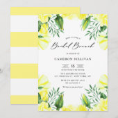 Gele Waterverf Rozen Garland Bridal Brunch Kaart (Voorkant / Achterkant)