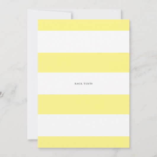 Gele Waterverf Rozen Garland Rehearsal Dinner Kaart (Achterkant)