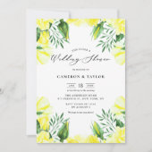 Gele Waterverf Rozen Garland Wedding Shower Kaart (Voorkant)