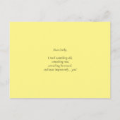 Gele Waterverf Rozen zijn mijn dienstmeisje van Ka Uitnodiging Briefkaart (Achterkant)