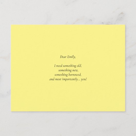 Gele Waterverf Rozen zijn mijn dienstmeisje van Ka Uitnodiging Briefkaart (Achterkant)