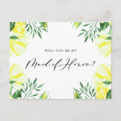 Gele Waterverf Rozen zijn mijn dienstmeisje van Ka Uitnodiging Briefkaart (Voorkant)