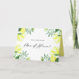 Gele Waterverf Rozen zijn mijn Man van eer Kaart