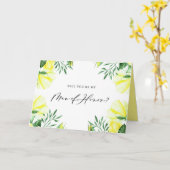 Gele Waterverf Rozen zijn mijn Man van eer Kaart (Gele Bloem)