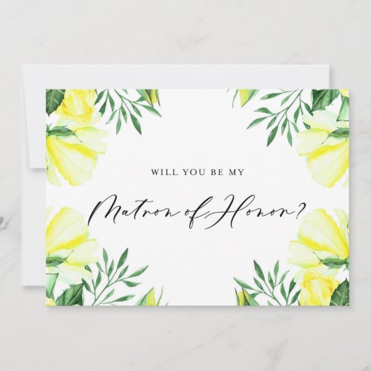 Gele Waterverf Rozen zijn mijn soort van eer (Voorkant)