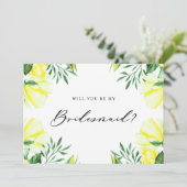 Gele Waterverf Rozen zullen je zijn mijn Bridesmai (Staand voorkant)