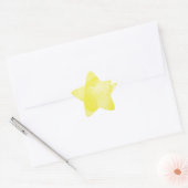 Gele Waterverf Star Sticker (Envelop)