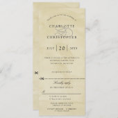 Gele waterverf trouwuitnodiging rsvp kaart (Voorkant / Achterkant)