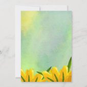 Gele Waterverf Tulps green backdrop Weddenschap Kaart (Achterkant)