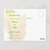 Gele Waterverf Tulps Weddenschap Save the Date Briefkaart (Achterkant)