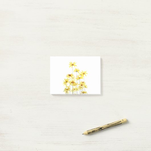 gele waterverf van aardperen post-it® notes (Op bureau)