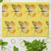 Gele Waterverf van de Botervlieskunst Kunsttheekdo Theedoek (Gevouwen)