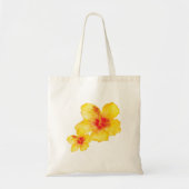 Gele waterverf van de hibiscus hawaiian florale bl tote bag (Voorkant)