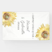 Gele Waterverf van de Zonnebloem Banner (Horizontaal)