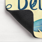 Gele Waterverf van typografie Muismat (Hoek)