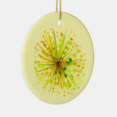 Gele waterverf van wilde bloemen andelion keramisch ornament (Rechts)