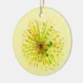 Gele waterverf van wilde bloemen andelion keramisch ornament (Links)