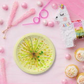 Gele waterverf van wilde bloemen andelion papieren bordje (Feest)