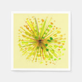 Gele waterverf van wilde bloemen andelion servet (Voorkant)