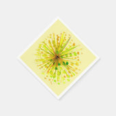 Gele waterverf van wilde bloemen andelion servet (Hoek)