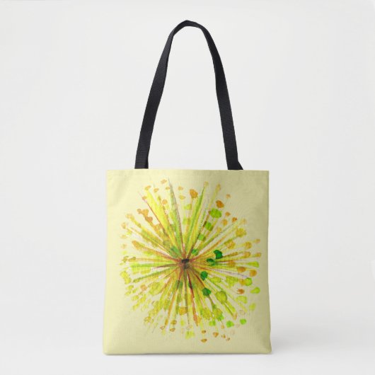 Gele waterverf van wilde bloemen andelion tote bag (Voorkant)