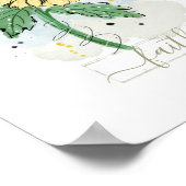 Gele Waterverf Vloeibaar Poster (Hoek)