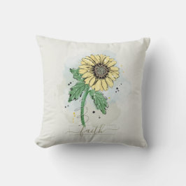 Gele Waterverf Vloeibaar Sierkussen