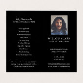 Gele Waterverf Voordeur Foto's en diensten Visitekaartje (Binnenkant ongevouwen)