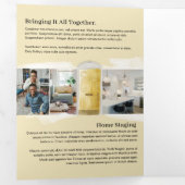 Gele Waterverf Voorste deur Estate Marketing Drieluik Kaart (Binnenzijde eerst)