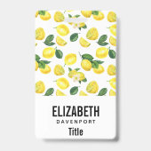 Gele Waterverf Vruchtpatroon Badge (Achterkant)