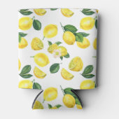 Gele Waterverf Vruchtpatroon Blikjeskoeler (Voorkant)