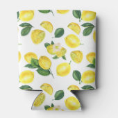 Gele Waterverf Vruchtpatroon Blikjeskoeler (Achterkant)