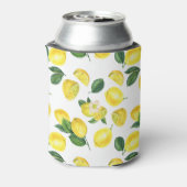 Gele Waterverf Vruchtpatroon Blikjeskoeler (Blikje Achterkant)