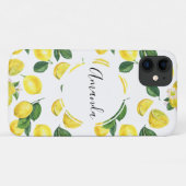 Gele Waterverf Vruchtpatroon Case-Mate iPhone Case (Achterkant (horizontaal))