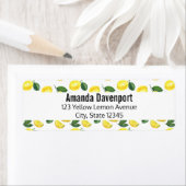 Gele Waterverf Vruchtpatroon Etiket (Insitu)