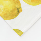 Gele Waterverf Vruchtpatroon Fleece Deken (Hoek)