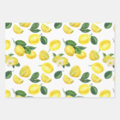 Gele Waterverf Vruchtpatroon Inpakpapier Vel (Voorkant)