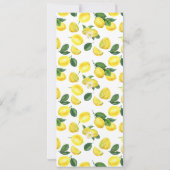 Gele Waterverf Vruchtpatroon Kaart (Achterkant)