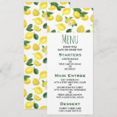 Gele Waterverf Vruchtpatroon Kaart (Voorkant / Achterkant)