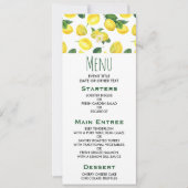 Gele Waterverf Vruchtpatroon Kaart (Voorkant)