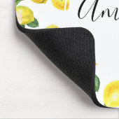 Gele Waterverf Vruchtpatroon Muismat (Hoek)