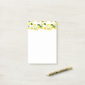 Gele Waterverf Vruchtpatroon Post-it® Notes (Op bureau)
