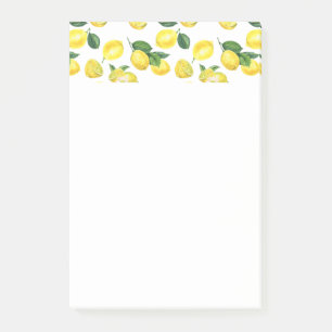 Gele Waterverf Vruchtpatroon Post-it® Notes