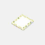 Gele Waterverf Vruchtpatroon Post-it® Notes (Schuin)