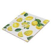 Gele Waterverf Vruchtpatroon Tegeltje (Zijkant)