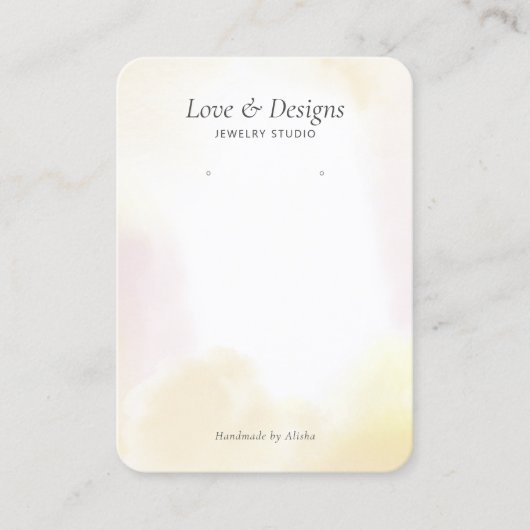 Gele Waterverf was met juwelenweergave Visitekaartje (Voorkant)