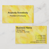 Gele Waterverf Was Visitekaartje (Voorkant / Achterkant)